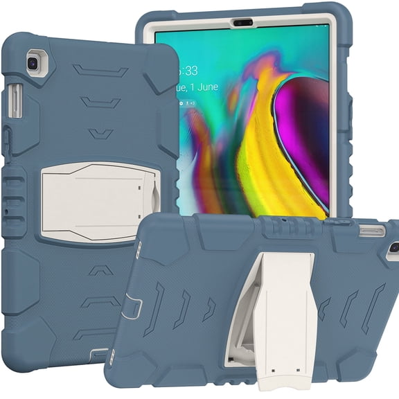 XYX Case for Samsung Galaxy Tab S5e 10.5 inch (SM-T720/SM-T725), Dual Layer Slim Heavy Shockproof Rugged Protective Cover Case with Kickstand (Cornflower Blue)