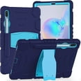 thumbnail image 1 of XYX Case for Samsung Galaxy Tab S6 10.5 inch (SM-T860/SM-T865), Dual Layer Slim Heavy Shockproof Rugged Protective Cover Case with Kickstand (Navy Blue), 1 of 7