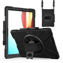 XYX Case for 13 inch Microsoft Surface Pro X 13 inch 2021/2020/2019 with 360 Degree Rotating, Hand Strap, Shoulder Strap, Black