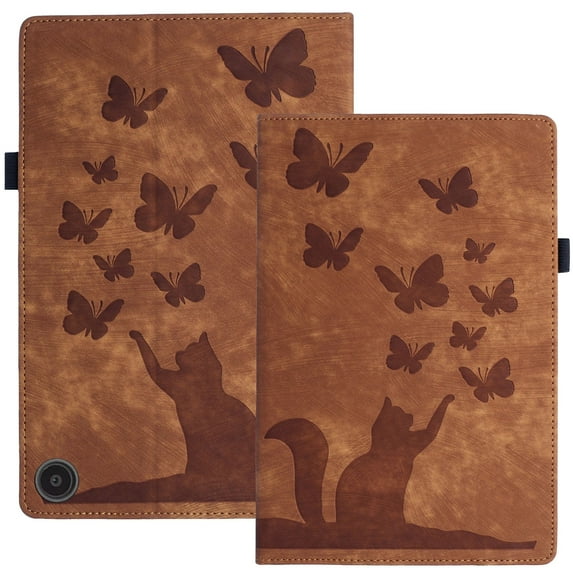 XYX Case for Fire Max 11 (13th Generation, 2023 Release), Butterfly Cat Slim Folio Stand Cover for Fire Max 11 2023, Brown