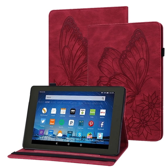XYX Case for Kindle Fire Max 11 (13th Generation, 2023 Release), Retro Butterfly Slim Folio Stand Cover (Red)