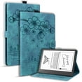 thumbnail image 1 of XYX Case for Kindle Scribe 10.2 inch 2024/2022 Release, Cherry Blossom Cat PU Leather Folio Stand Magnetic Shockproof Protective Cover (Green), 1 of 7