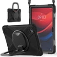 thumbnail image 1 of Case for Lenovo Tab M11/Tab K11 LTE 2024, 360 Degree Rotating Hand Grip Shockproof Cover with Shoulder Strap, Black, 1 of 1