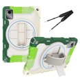 thumbnail image 1 of XYX 3in1 Rotating Stand Case for Lenovo Tab M11 11 inch TB-330FU/TB-330XU with Hand/Shoulder Strap, Shockproof Rugged, Colorful Green, 1 of 7