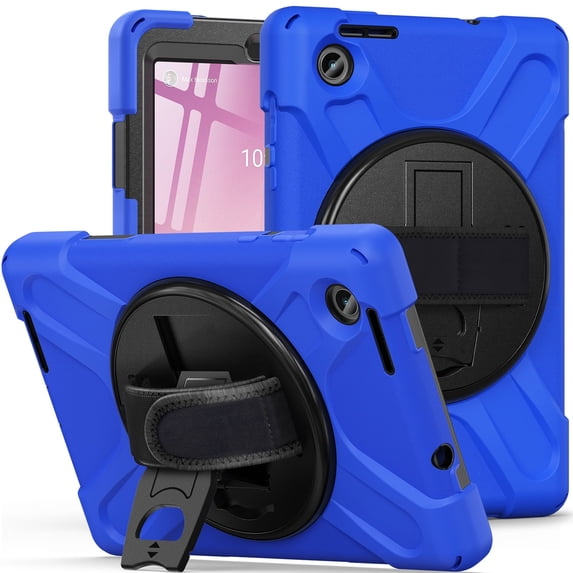 XYX Case for Lenovo Tab M8 4th Gen 8.0 inch 2023 Release TB-300FU with 360 Degree Rotating, Hand Strap, Shoulder Strap, Blue