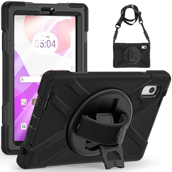XYX Case for Lenovo Tab M9 9.0 inch 2023 Released TB-310FU with 360 Degree Rotating, Hand Strap, Shoulder Strap, Black