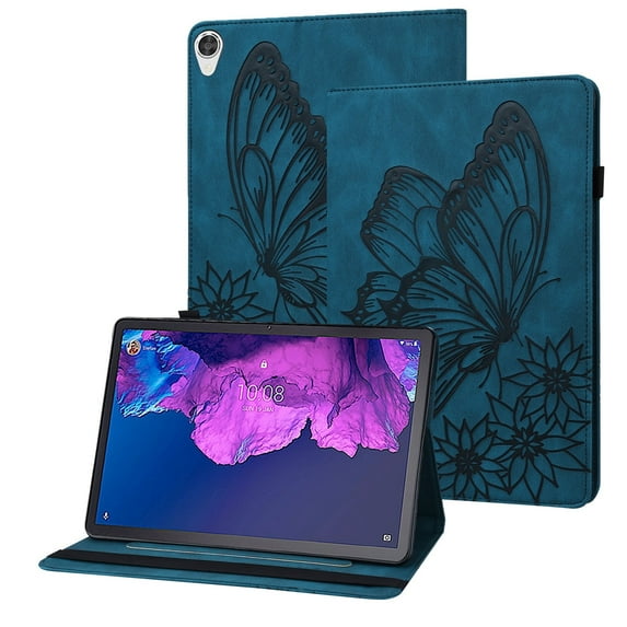 XYX Case for Lenovo Tab P11 11.0 inch 2020 (TB-J606F/J606X), Retro Butterfly Slim Folio Stand Cover (Blue)