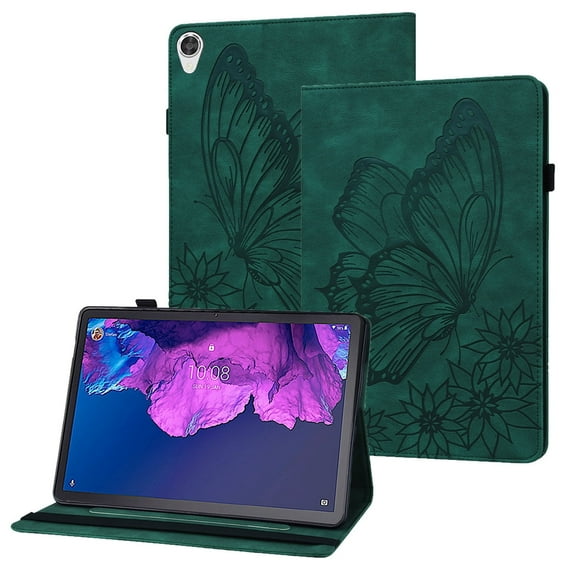 XYX Case for Lenovo Tab P11 11.0 inch 2020 (TB-J606F/J606X), Retro Butterfly Slim Folio Stand Cover (Green)