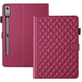 thumbnail image 1 of For Lenovo Tab P11 (2nd Gen)/Lenovo Tab P11 2022 11.5 inch Case, Rhombus Pattern Multiple Viewing Angles Stand Slim Folio Cover (Red), 1 of 6