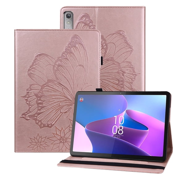XYX Case for Lenovo Tab P11 Gen 2 11.5 2022 TB350FU, Retro Butterfly Slim Folio Stand Cover (Rose Gold)