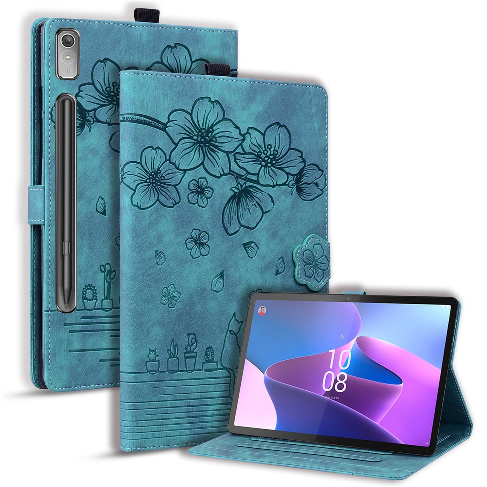 INSOLKIDON Custodia In Pelle Sottile Per HONOR Pad 8 12 Pollici, Con Supporto, Antiurto, Blu