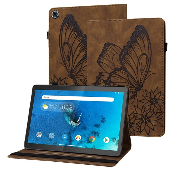 XYX Case for MatePad SE 10.1 inch Ags3K-W20 Ags3K-AL20, Retro Butterfly Slim Folio Stand Cover (Brown)