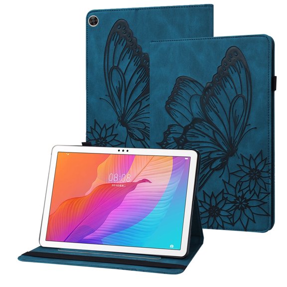 XYX Case for MatePad T10s 10.1 inch AGS3-L09 AGS3-W09, Retro Butterfly Slim Folio Stand Cover (Blue)
