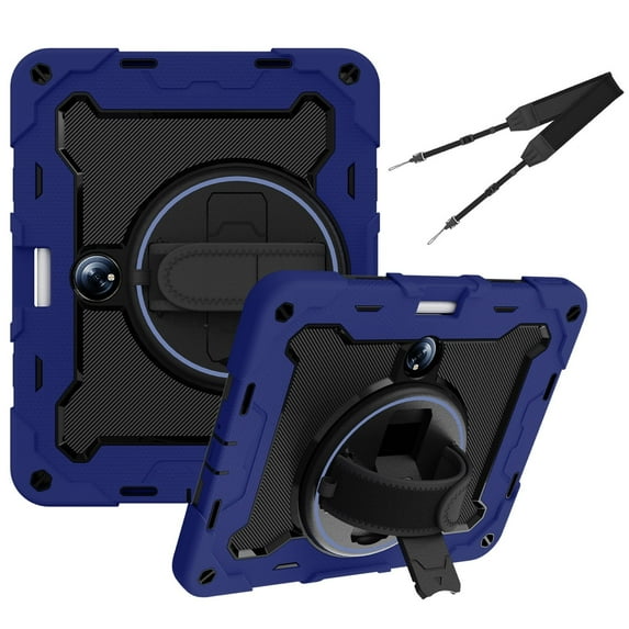 XYX 3in1 Rotating Stand Case for Oppo Pad 2/OnePlus Pad 11.61 inch 2023 Release with Hand/Shoulder Strap, Shockproof Rugged, Navy Blue