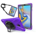 thumbnail image 1 of XYX Case for Samsung Galaxy Tab A 10.5 2018 SM-T590/SM-T595 with 360 Degree Rotating, Hand Strap, Shoulder Strap, Purple, 1 of 7