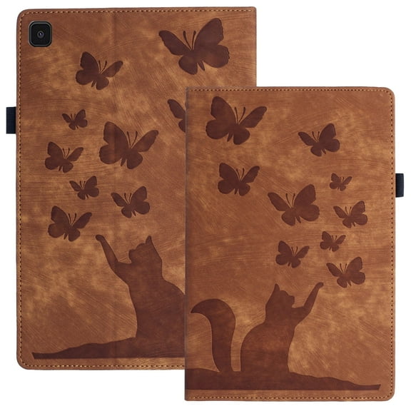 XYX Case for Samsung Galaxy Tab A7 inch 10.4 2020 Release SM-T500, Butterfly Cat Slim Folio Stand Cover for Samsung Tab A7, Brown