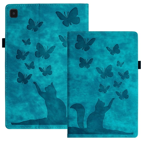 XYX Case for Samsung Galaxy Tab A7 inch 10.4 2020 Release SM-T500, Butterfly Cat Slim Folio Stand Cover, Light Blue
