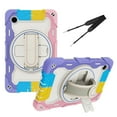 thumbnail image 1 of XYX 3in1 Rotating Stand Case for Samsung Galaxy Tab A9 8.7 inch 2023 with Hand/Shoulder Strap, Shockproof Rugged, Colorful Pink, 1 of 7