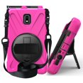 thumbnail image 1 of XYX Case for Samsung Galaxy Tab Active 2 8.0 inch SM-T395 with 360 Degree Rotating, Hand Strap, Shoulder Strap, Rose, 1 of 7