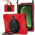 thumbnail image 1 of XYX Case for Samsung Galaxy Tab Active 5 Pro/Active 4 Pro 10.1 inch, 360 Degree Rotating Hand Grip Shockproof Cover with Shoulder Strap, Red, 1 of 7
