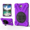 thumbnail image 1 of XYX Case for Samsung Galaxy Tab S2 8.0 inch SM-T710/SM-T715 with 360 Degree Rotating, Hand Strap, Shoulder Strap, Purple, 1 of 7