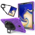 thumbnail image 1 of XYX Case for Samsung Galaxy Tab S4 10.5 inch SM-T830/SM-T835 with 360 Degree Rotating, Hand Strap, Shoulder Strap, Purple, 1 of 7