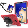 thumbnail image 1 of XYX Case for Samsung Galaxy Tab S4 10.5 inch SM-T830/SM-T835 with 360 Degree Rotating, Hand Strap, Shoulder Strap, Red, 1 of 7
