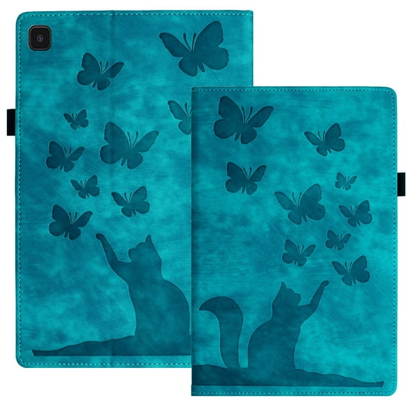 XYX Case for Samsung Galaxy Tab S6 Lite, Butterfly Cat Slim Folio Stand Cover for Samsung Galaxy Tab S6 Lite 10.4" 2024/2022/2020, Light Blue