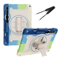 thumbnail image 1 of 3in1 Rotating Stand Case for Samsung Galaxy Tab S9+ 12.4 inch SM-X810 with Hand/Shoulder Strap, Shockproof Rugged, Multicolor, 1 of 7