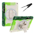 thumbnail image 1 of 3in1 Rotating Stand Case for Samsung Galaxy Tab S9+ 12.4 inch SM-X810 with Hand/Shoulder Strap, Shockproof Rugged, Green, 1 of 7