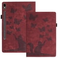 thumbnail image 1 of XYX Case for Samsung Galaxy Tab S10 Lite/S10 FE/S9 FE, Butterfly Cat Slim Folio Stand Cover, Red, 1 of 7