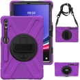 thumbnail image 1 of XYX Case for Samsung Galaxy Tab S9 FE+ 12.4 inch SM-X610/SM-X616B with 360 Degree Rotating, Hand Strap, Shoulder Strap, Purple, 1 of 7