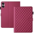 thumbnail image 1 of for Xiaomi Redmi Pad Pro/Xiaomi Poco Pad 12.1 inch Case, Rhombus Pattern Multiple Viewing Angles Stand Slim Folio Cover (Red), 1 of 6