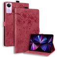 thumbnail image 1 of XYX Case for Xiaomi Redmi Pad SE 11.0 inch 2023 Released, Cherry Blossom Cat PU Leather Folio Stand Magnetic Shockproof Protective Cover (Red), 1 of 7