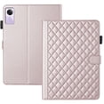 thumbnail image 1 of For Xiaomi Redmi Pad SE 11 inch Released 2023 Case, Rhombus Pattern Multiple Viewing Angles Stand Slim Folio Cover (Rose Gold), 1 of 6