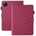 thumbnail image 1 of For Xiaomi Redmi Pad SE 8.7 inch Released 2024 Case, Rhombus Pattern Multiple Viewing Angles Stand Slim Folio Cover (Red), 1 of 6