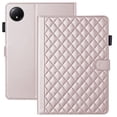 thumbnail image 1 of For Xiaomi Redmi Pad SE 8.7 inch Released 2024 Case, Rhombus Pattern Multiple Viewing Angles Stand Slim Folio Cover (Rose Gold), 1 of 6