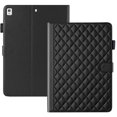 thumbnail image 1 of For iPad 10.2 inch 2020/2019 Released (8th Gen/7th Gen) Case, Rhombus Pattern Multiple Viewing Angles Stand Slim Folio Cover (Black), 1 of 6