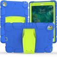 thumbnail image 1 of XYX Case for iPad 9.7 inch/iPad 6th/5th Gen/Air 2, Dual Layer Slim Heavy Shockproof Rugged Protective Cover Case with Kickstand (Blue Lime), 1 of 7