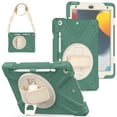 thumbnail image 1 of XYX Case for iPad 9th/8th/7th Gen 10.2 inch 2021/2020/2019 with 360 Degree Rotating, Hand Strap, Shoulder Strap, Emerald Green, 1 of 7