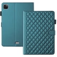 thumbnail image 1 of For iPad Air 11 inch (2025 M3/2024 M2) Case, Rhombus Pattern Multiple Viewing Angles Stand Slim Folio Cover (Green), 1 of 6