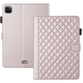 thumbnail image 1 of For iPad Air 11 inch (2025 M3/2024 M2) Case, Rhombus Pattern Multiple Viewing Angles Stand Slim Folio Cover (Rose Gold), 1 of 6