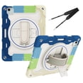 thumbnail image 1 of 3in1 Rotating Stand Case for iPad Air 11 (2025)/iPad Air 11 (2024)/iPad Pro 11 inch (2022/2021/2020/2018) with Hand/Shoulder Strap, Shockproof Rugged, Multicolor, 1 of 7