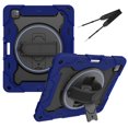 thumbnail image 1 of 3in1 Rotating Stand Case for iPad Air 13 (2025)/iPad Air 13 (2024)/iPad Pro 12.9 inch (2022/2021/2020/2018) with Hand/Shoulder Strap, Shockproof Rugged, Blue, 1 of 7