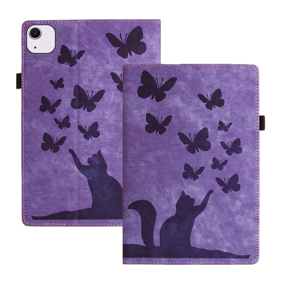 XYX Case for iPad Air 13 inch M2 2024, Butterfly Cat Slim Folio Stand Cover for iPad Air 6th Generation 13 inch, Purple