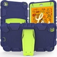 thumbnail image 1 of XYX Case for iPad Mini 5th/4th Generation 7.9 inch, Dual Layer Slim Heavy Shockproof Rugged Protective Cover Case with Kickstand (Navy Lime), 1 of 7
