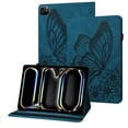 thumbnail image 1 of XYX Case for iPad Pro 11 2024 Release A2837 11 inch, Retro Butterfly Slim Folio Stand Cover (Blue), 1 of 6