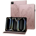 thumbnail image 1 of XYX Case for iPad Pro 11 2024 Release A2837 11 inch, Retro Butterfly Slim Folio Stand Cover (Rose Gold), 1 of 6