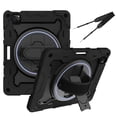 thumbnail image 1 of 3in1 Rotating Stand Case for iPad Pro 11 inch 4th/3rd/2nd Gen (2022/2021/2020) with Hand/Shoulder Strap, Shockproof Rugged, Black, 1 of 7