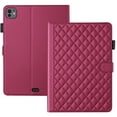 thumbnail image 1 of for iPad Pro 13 inch (2025 M5/2024 M4) Case, Rhombus Pattern Multiple Viewing Angles Stand Slim Folio Cover (Red), 1 of 6